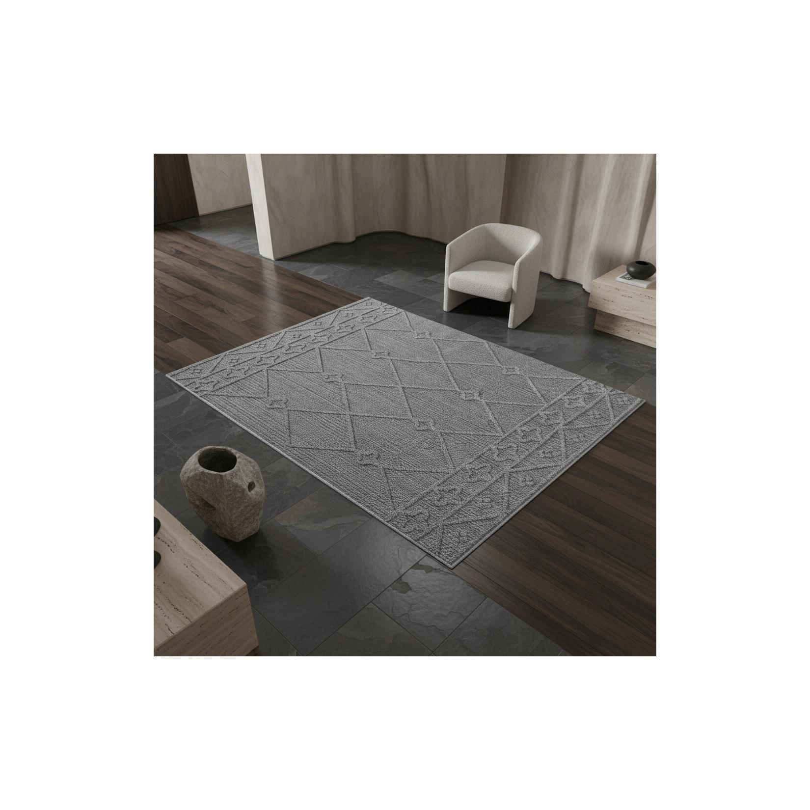 Outdoorteppich IMST, im Berber-Stil, Grau, 80 x 150 cm
