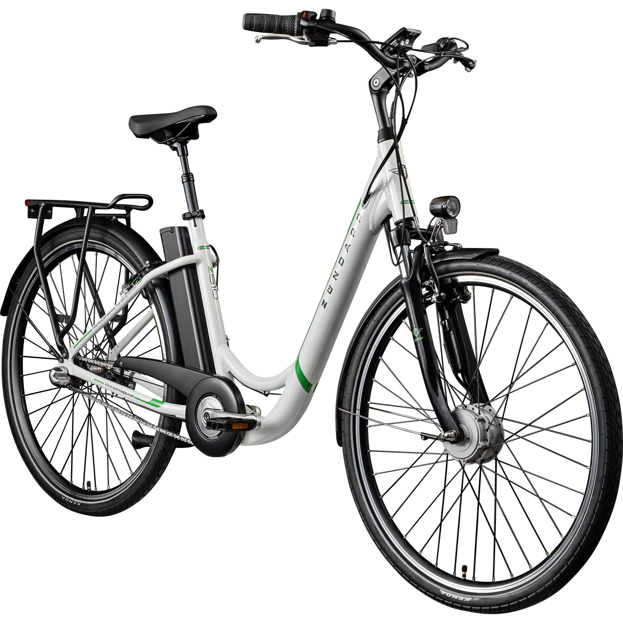 Zündapp Z510 E Bike 28 Zoll Damenfahrrad ab 155 cm mit 3 Gang Nabenschaltung und Rücktrittbremse weiß/grün