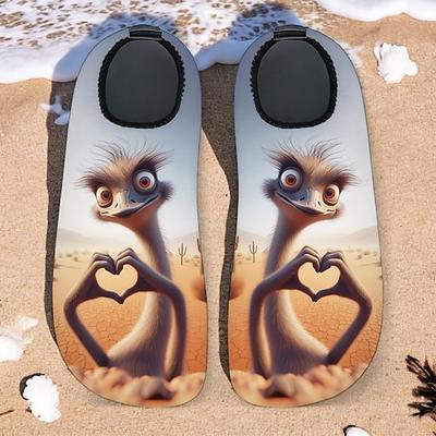 Unisex-Wasserschuhe mit 3D-Alligator-Print – schnelltrocknende Barfuß-Aquasocken für Strand, Schwimmen, Surfen und Outdoor-Aktivitäten