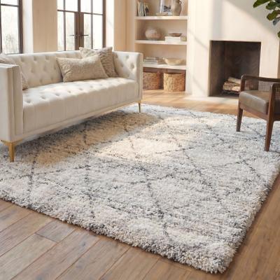 SAFAVIEH Fontana Shag Alja Modern Trellis 2-inch Thick Rug