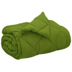 vidaXL Ganzjahresbettdecke Grün 200 x 200 cm Mikrofaser