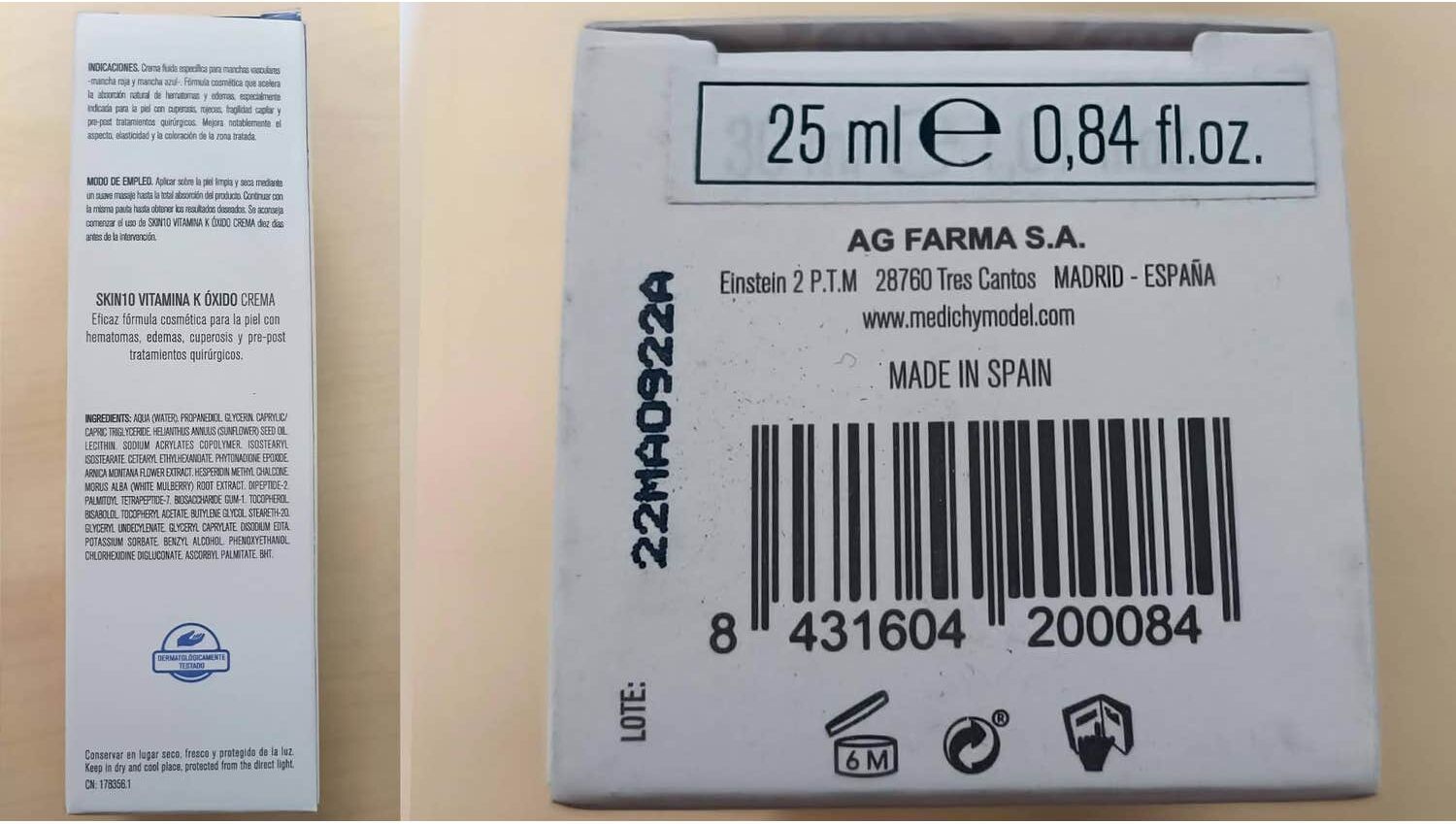 Medichy Model vitamina K S10 crema 25ml