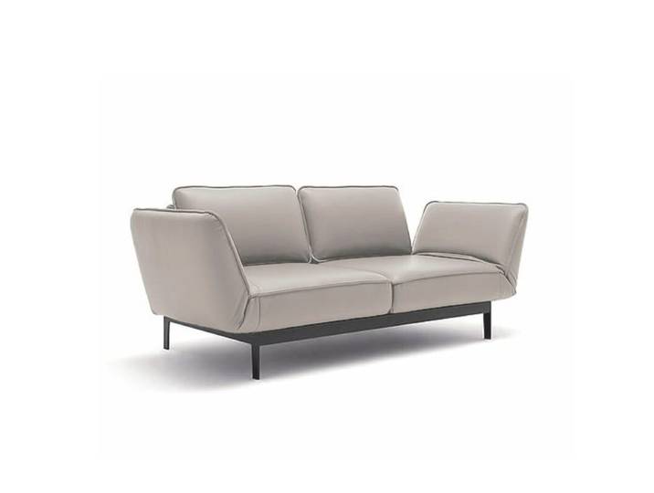 Rolf Benz Mera Sofabank - Nappaleder 38.100 seidengrau , Stahl R