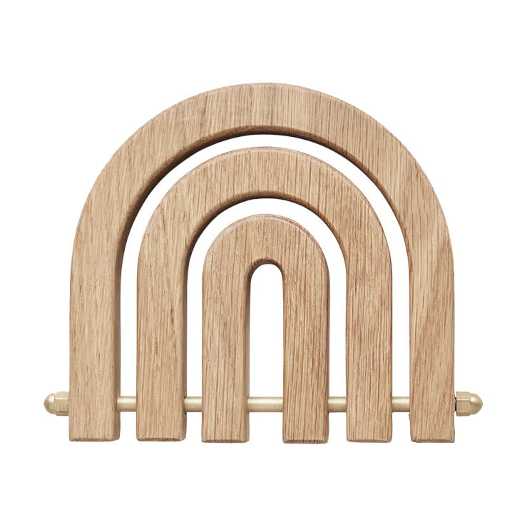 OYOY Rainbow houten pannenonderzetter Natur