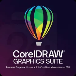 CorelDRAW Graphics Suite 2026 Business Perpetual License + 1 Yr CorelSure Maintenance - EDU