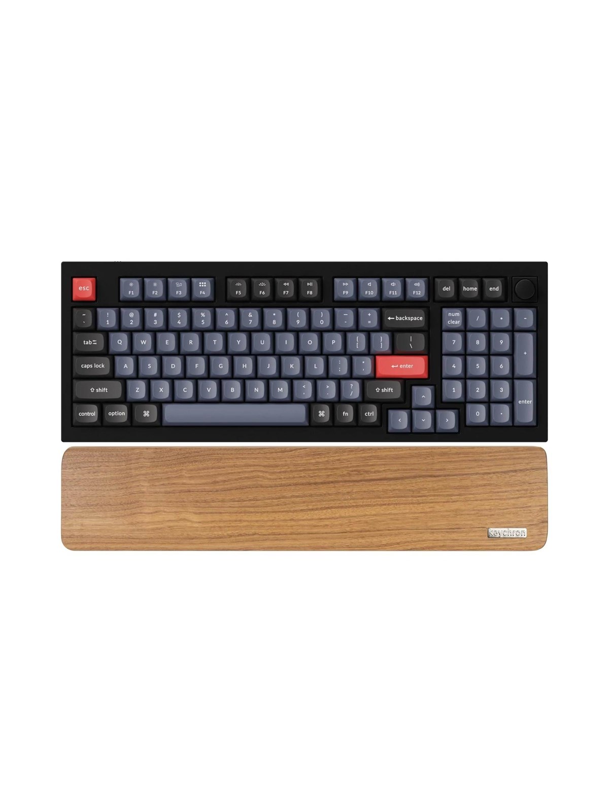 Keychron Walnut Wood Palmrest for Q5 / V5 / K4 Pro - Handgelenkstütze - Braun