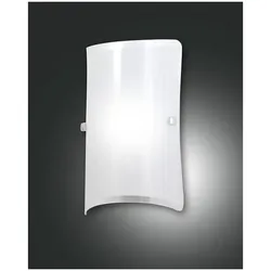 Fabas Luce Milton Wandleuchte E27 1X60W Metall und Glas Weiss