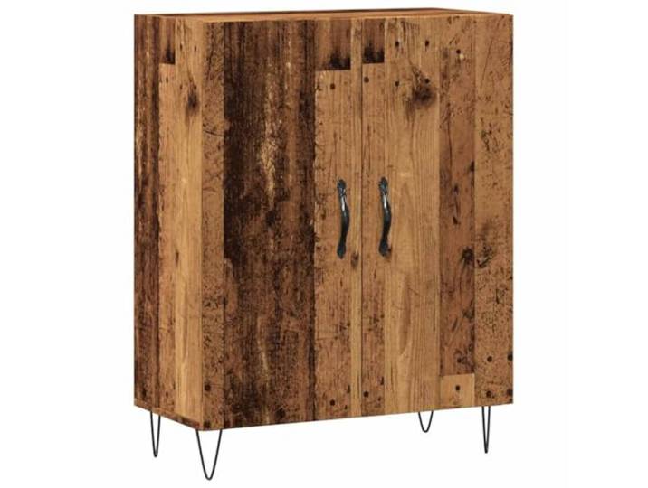 Kaorsrow Sideboard Altholz-Optik Kommode 69,5x34x90 cm Holzwerkstoff Kompakter Beistellschrank fuer Wohnzimmer und Flur mit stilvollem Holzdekor, Stabilitaet und vielseitigem Stauraum.