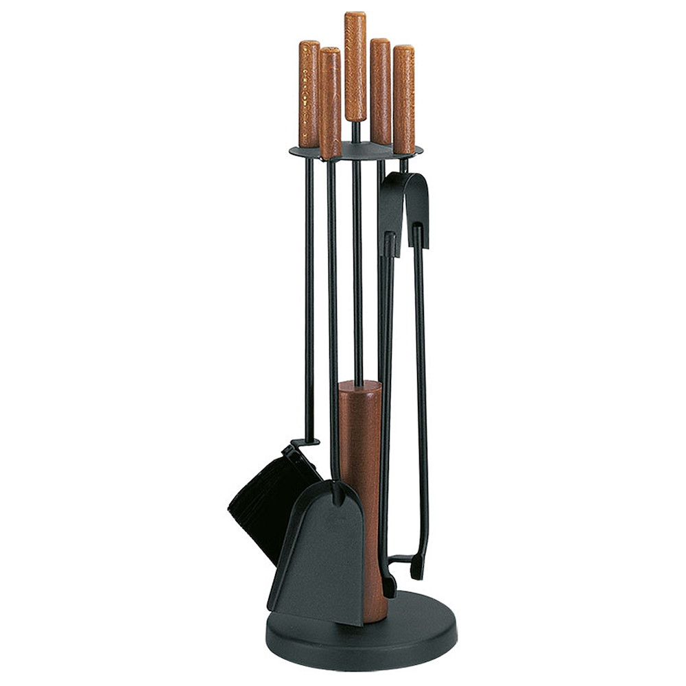 KLEININGGMB Kaminbesteck klein 5-tlg. rund schwarz besch., 65 cm hoch 16947836