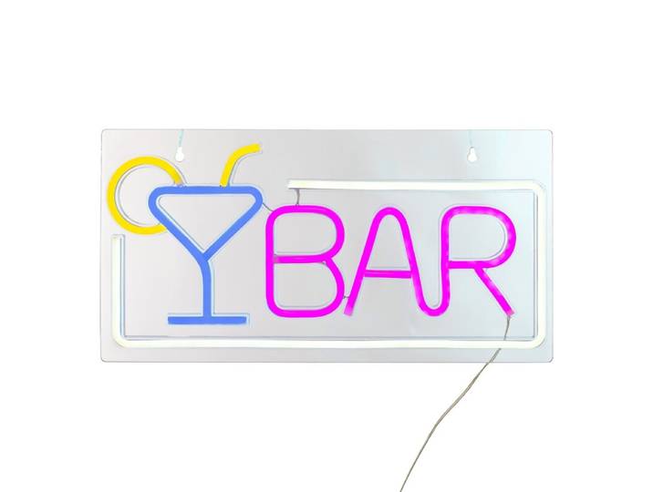 Atmosphera Tube néon LED mural ''Bar'' - 42 x 1,6 x 22 cm