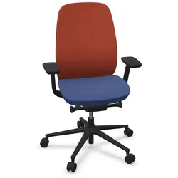 Profim Pace 150 SFL MAX Drehstuhl mit Netzrücken - Runner Rot (63125) / Alba Blau (6026) / Schwarz