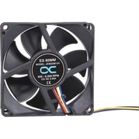 ES 80mm 800-6.000rpm Fan 80x80x25mm, Gehäuselüfter schwarz, Two Ball Bearing, PWM, 80 mm