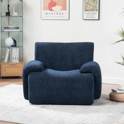 GREATPLANINC Oversized Chenille Boneless Accent Chair