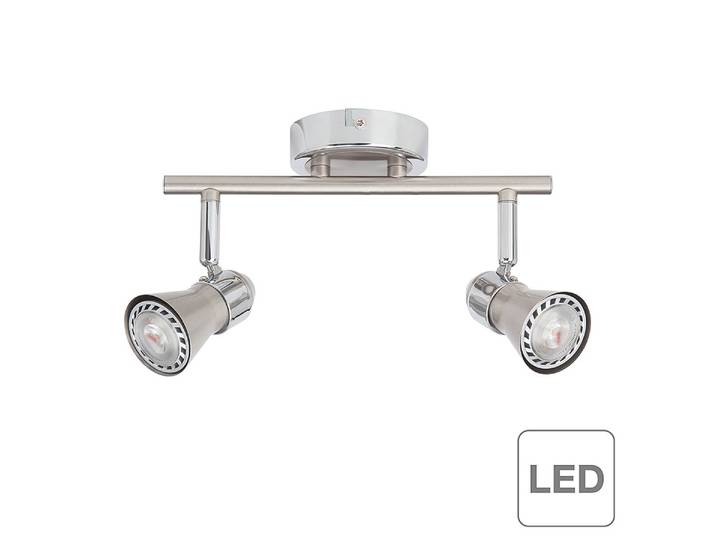 Plafonnier Ø 13cm Argenté Structure : acier inoxydable LED GU10