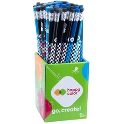 GDD, Bleistift, Bleistift mit Radiergummi 2B Skate (72 Stück) HAPPY COLOR (2B, 72x)