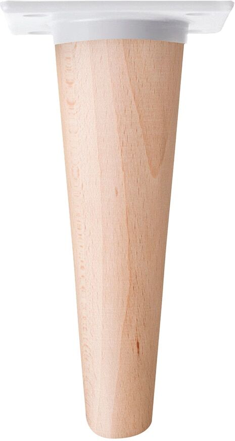 Nesu Pata Fija Madera Haya Cónica Recta 15 cm. Crudo