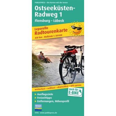 Publicpress Leporello Radtourenkarte Ostseeküsten-Radweg 1, Flensburg-Lübeck 1:50.000, Sonstige von , KOMPASS Freytag & Berndt, 978-3-89920-192-5