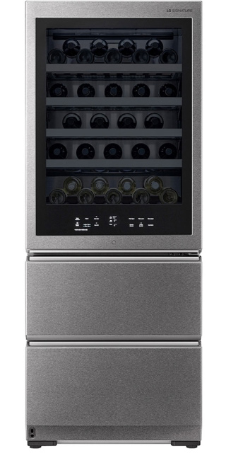 LG LSR200W, Weinkühler mit Kompressor, Freistehend, E, Innenbeleuchtung, Schwarz, Edelstahl