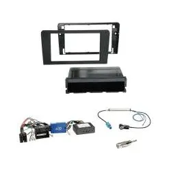 Audi A3 8P 2003 - 2012 Vollaktivsystem Einbauset 2-DIN Radioblende mit Fach+L...