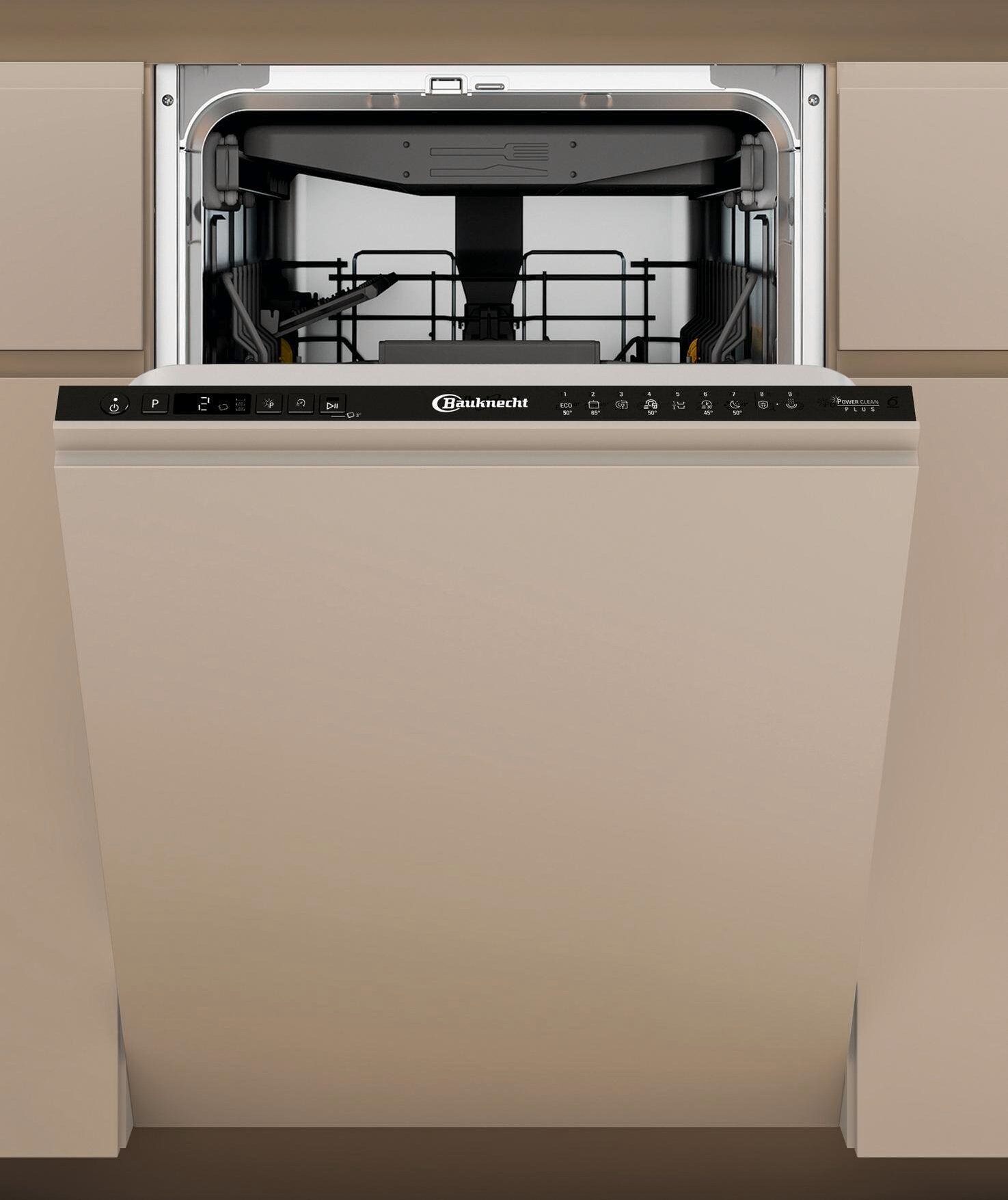 Bauknecht BK6IC11BS7LA0, Voll integriert, Single (45 cm breit), 1,3 m, kalt, Heiß, Edelstahl, 11 Maßgedecke