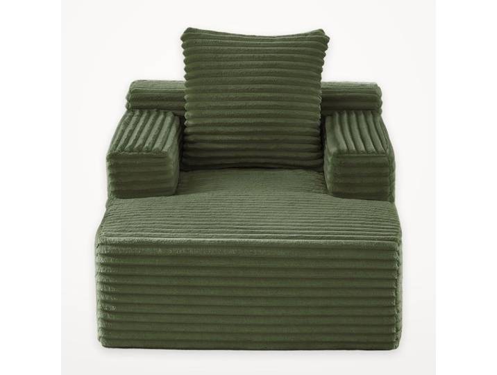 Canapé sans os: Chaise longue Moderne Canapé Cord Vert Canapé-lit / fauteuil relax confortable sans montage Fauteuil pour salon