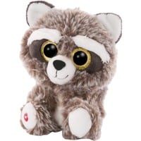 Glubschis Schlenker Waschbär Clooney, Kuscheltier grau/weiß, 15 cm