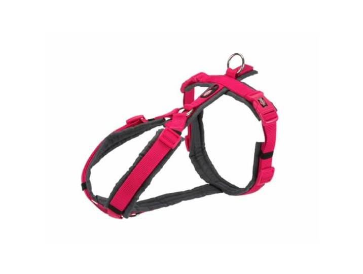 TRIXIE Nieuwe Premium trekkingharnas, M-L: 62-74cm/25mm, fuchsia/grafiet, hond
