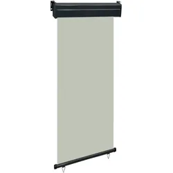 Helloshop26 - Ausziehbare Seitenmarkise/Sichtschutz für Terrasse Garten Balkon 80 x 250 cm grau 02_0007040