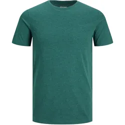 Jack & Jones Herren Rundhals T-Shirt JJEORGANIC - Regular Fit - Storm Melange 12222887 - L