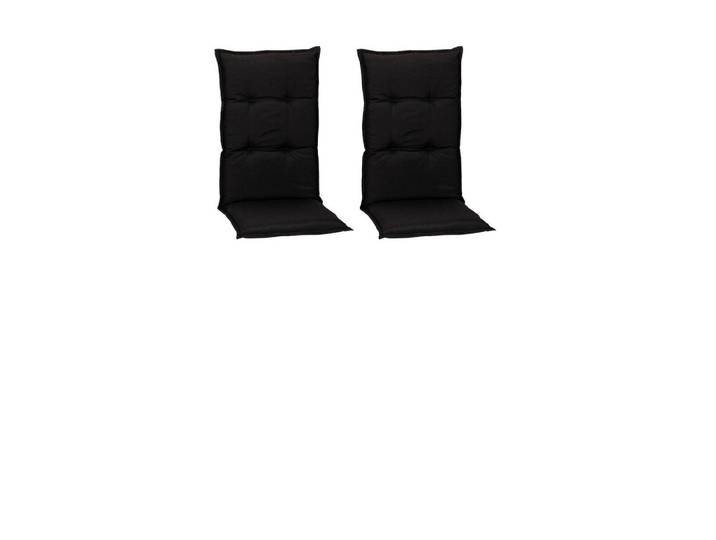 Gardenson Sesselauflage, Anthrazit, Textil, Uni, Füllung: Schaumstoff, Fleece,Schaumstoff, Fleece, 46x8x118 cm, Handmade in Europe, bügelfrei, pflegeleicht, für den Aussenbereich geeignet, wetterfest, mittels Bändern zu befestigen, Gartenmöbel, Gartenkissen & Auflagen, Sesselauflage