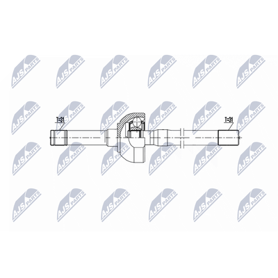 NTY Antriebswelle NPW-NS-156 Vorderachse links für NISSAN