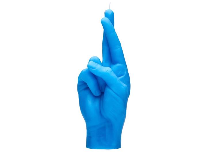 Crossed Fingers Blau