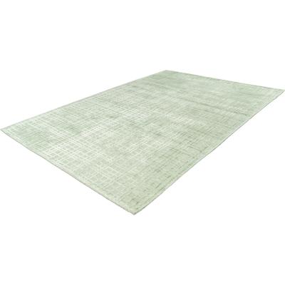 Teppich PADIRO "Karma 125", grün (mint), B:200cm H:8mm L:290cm, Viskose, Teppiche, Teppich, Handgewebter Teppich mit 3D-Design, weiche Haptik, pflegeleicht