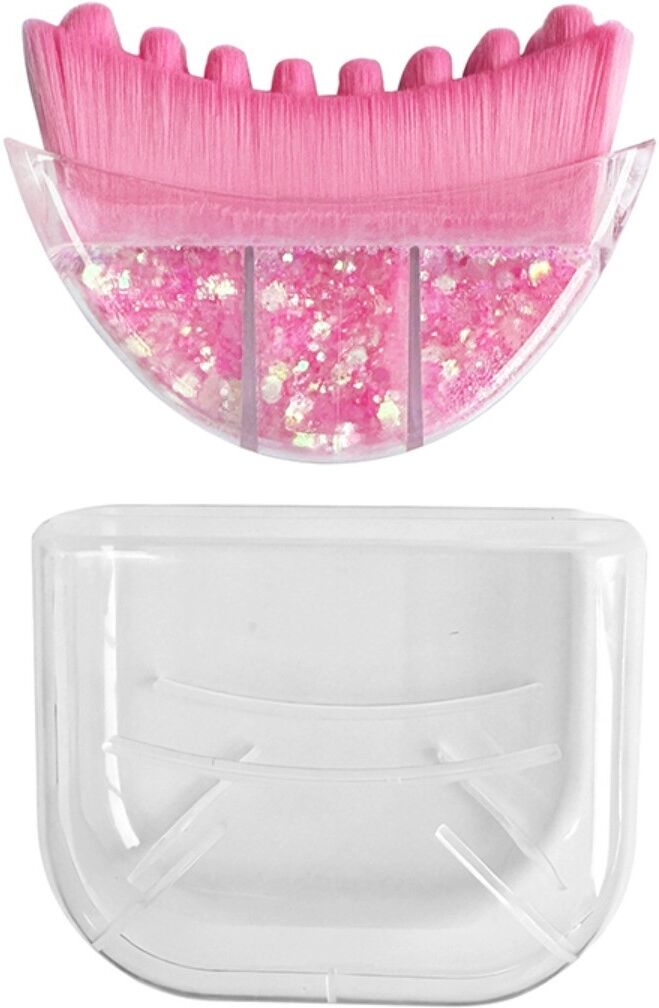 INF Brosse Contour Lymphatique - Grande Brosse Visage Scintillante avec Capuchon, Poils Doux Nylon+PP pour Modeler Mâchoire et