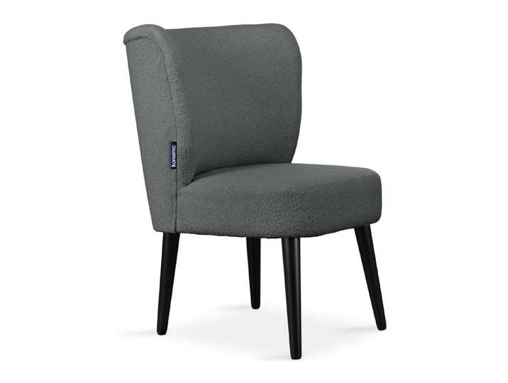 KONSIMO® Cocktailsessel APPA Sessel, auf hohen schwarz lackierten Beinen aus Buchenholz