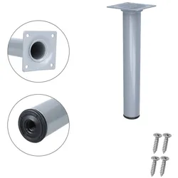 MS Beschläge Schrankfuss h 200mm Sofafuss Silber ø 30mm Möbelfuss Tischbein Möbel-Stützfuss