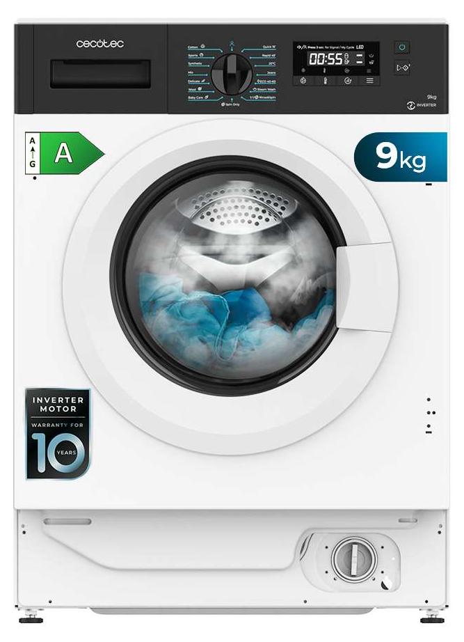 Cecotec 02724, Frontlader, 9 kg, B, 76 dB, 1350 RPM, A