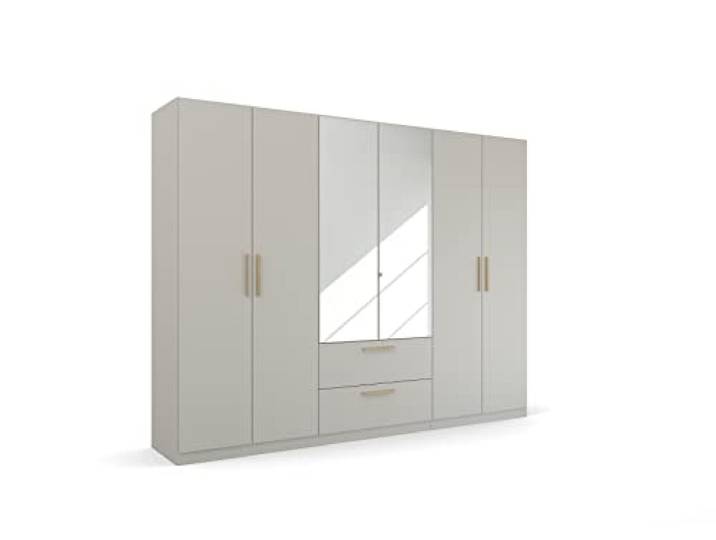 Rauch Möbel Quadra-Spin SKANDI, Kleiderschrank, Seidengrau, Breite 271 cm