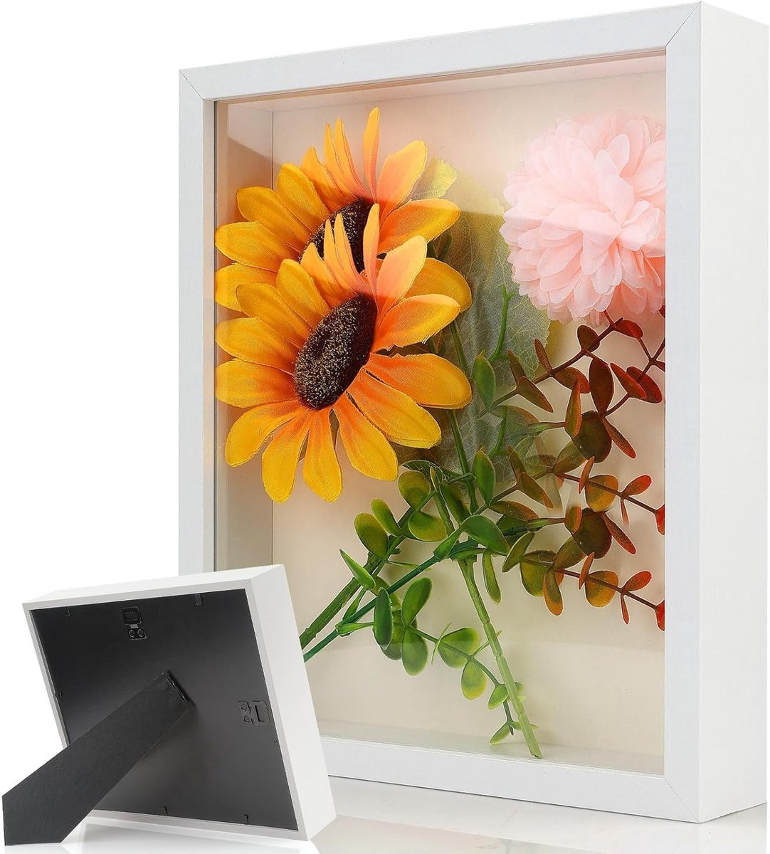 Diepe 3D Fotolijst Wit 25 x 20 cm voor op je bureau of aan de muur