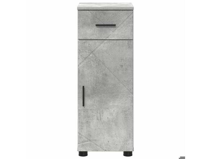 Elégant Armoire de salle de bain Gris - Cabinet de salle de bain avec tiroir Gris béton 30x35x80cm PRO1301641995430