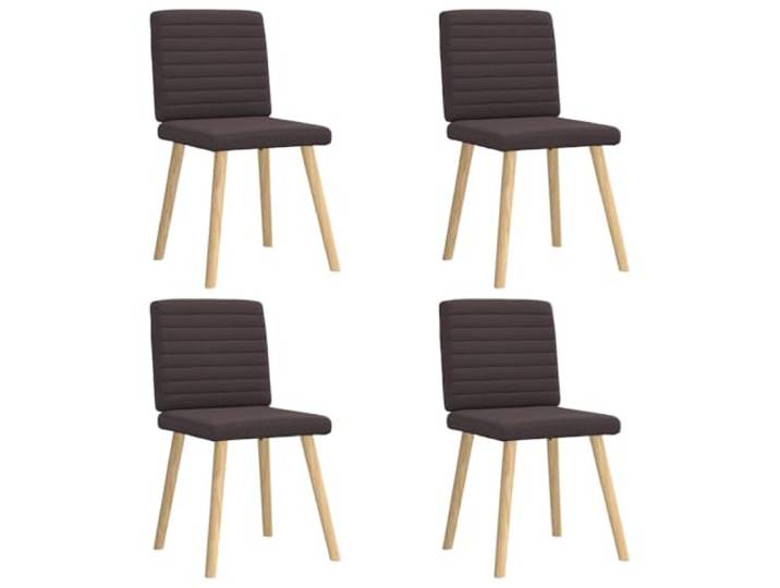 NLQMSU Esszimmerstühle aus Stoff, Dunkelbraun, 4 Stück Weiches Polyester, dicker Schaumstoff, vielseitig einsetzbar, moderner Stil, kompaktes Design, stabiler Sitz