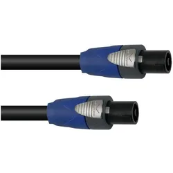 Psso Lautsprecherkabel Speakon 2x4 15m sw (15 m), Lautsprecherkabel, Schwarz