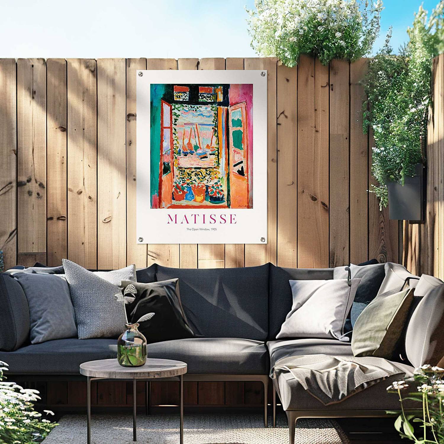 home24 Outdoor-poster Matisse abstracte kunst in meerdere kleuren, B: 60 cm, H: 80 cm
