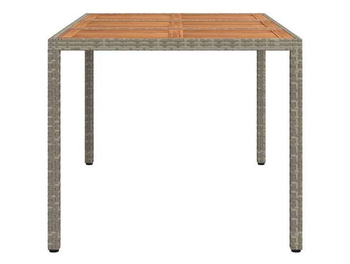 Black Friday  Table à dîner de jardin BURKE 2/4 PERSONNES pour repas Gris 150x90x75 cm Poly rotin TTT266