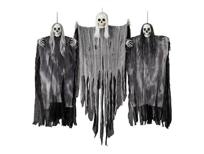 LuxusKollektion Fantasy-Figur Sensenmänner Halloween 3er Set Skelette Geister Grau (3 St)