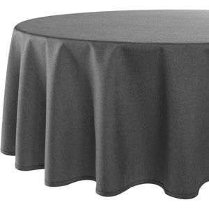 Delindo Tischdecke Wien, anthrazit, 140 x 180 cm, oval, aus Polyester, mit Fleckschutz-Imprägnierung