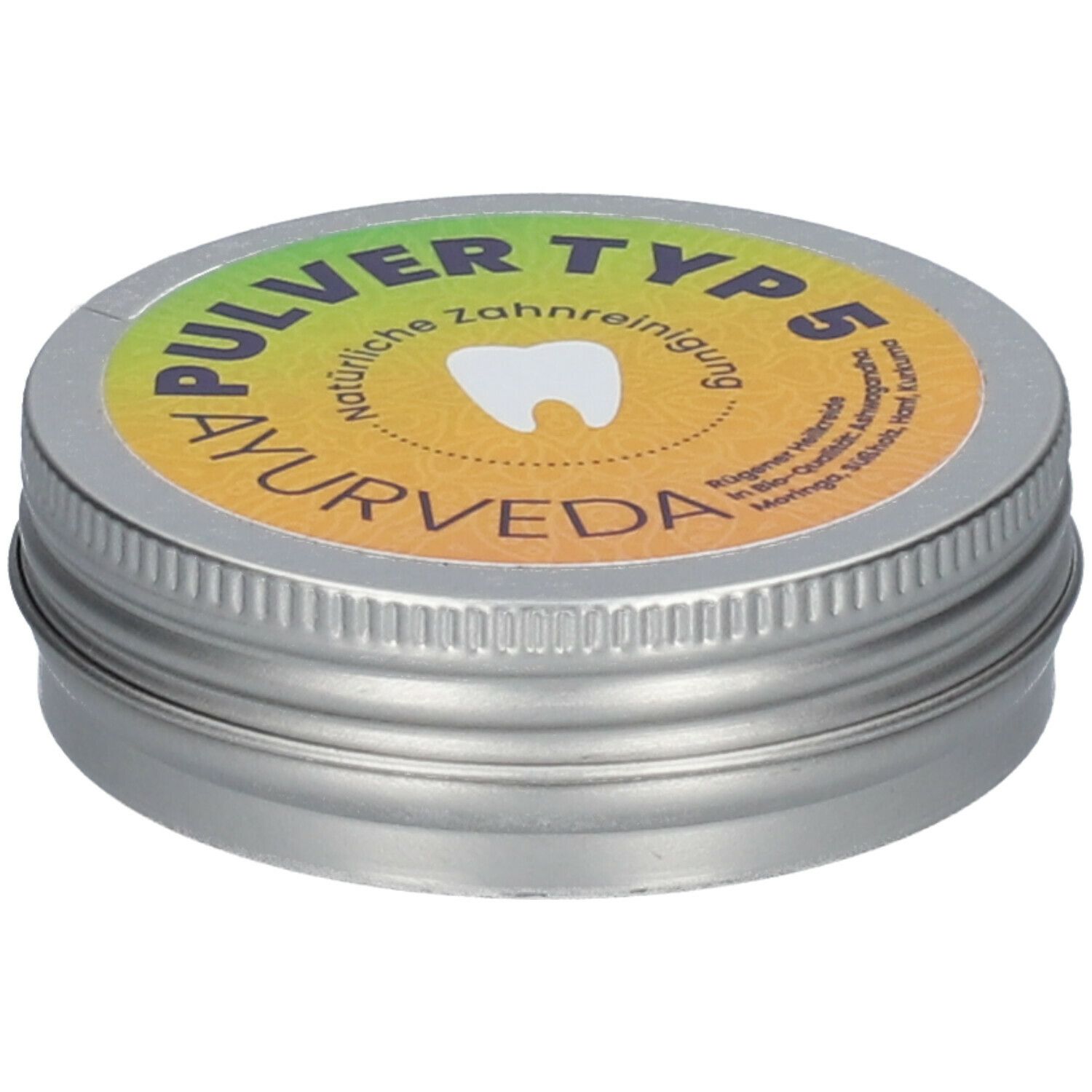 Zahnputzpulver Typ 5 - Kreide, Ashwagandha, Moringa, Süßholz, Hanf, Kurkuma - ayurvedische 20 g Pulver