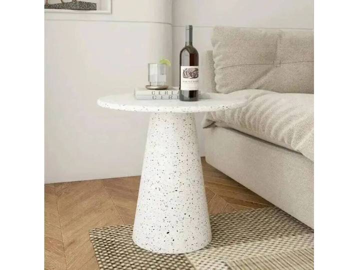 Petite table d'appoint de canapé, table basse de salon style japonais Wabi-sabi, table d'angle crémeuse, petite table de balcon, nouveauté