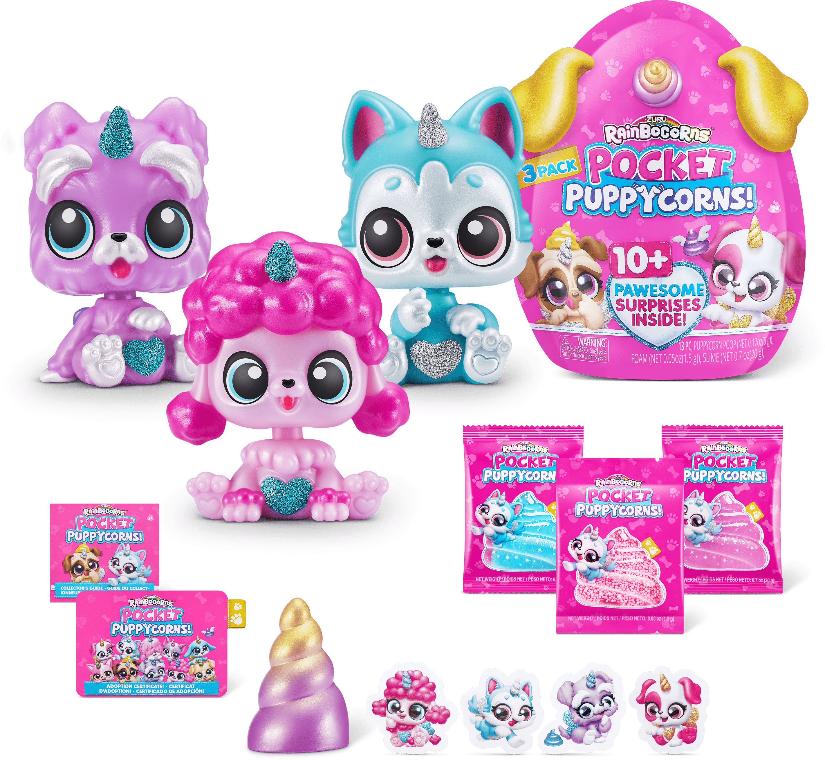 Zuru Rainbocorns - Pocket Puppycorn Surprise Mystery Bag - Series 1 (1 Mystery Bag Selected at Random) - Large - Collectible Toy for Kids