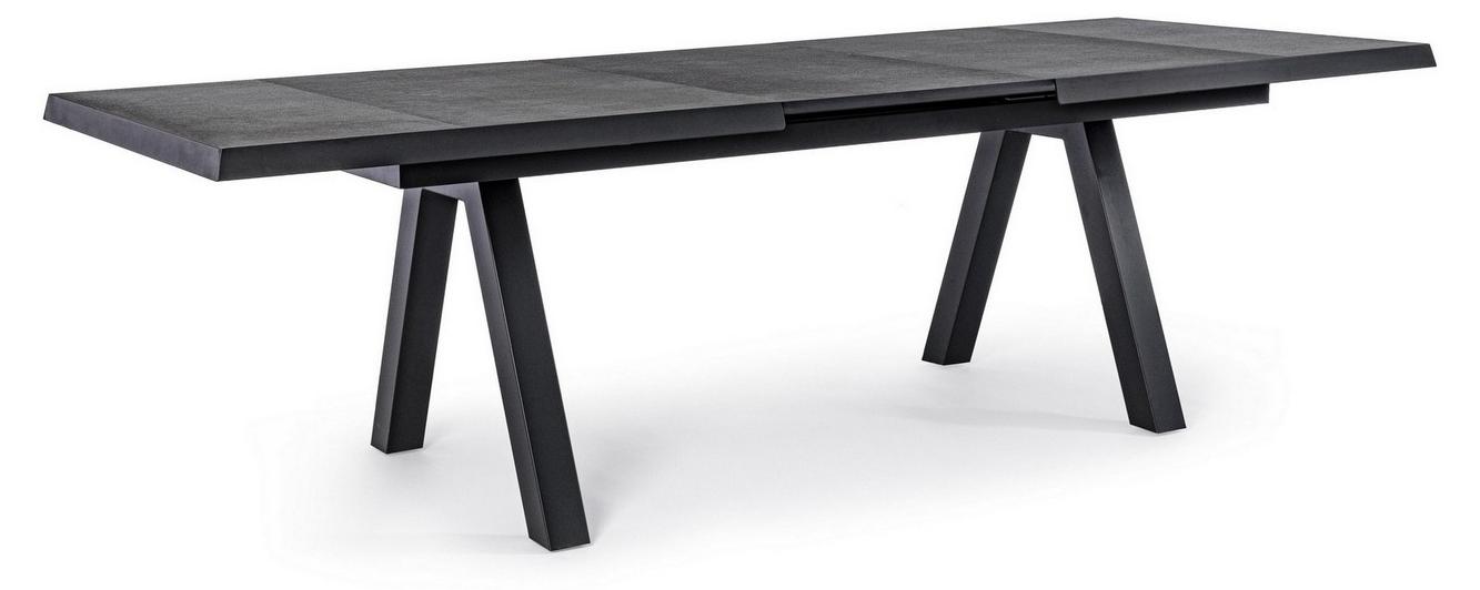 Ausziehtisch Gartentisch Kiel 205/265x103x78 Aluminium Keramik Anthrazit